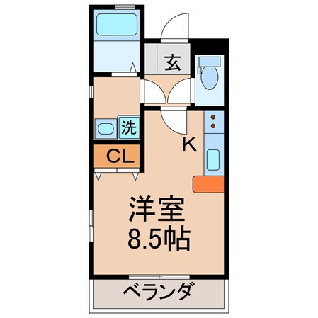 水田駅 徒歩8分 1階の物件間取画像